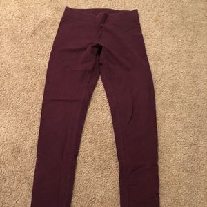 burgundy leggings